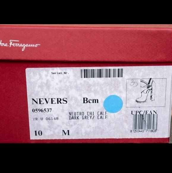 SALVATORE FERRAGAMO NEVERS BOOTS 10M - Picture 10 of 15